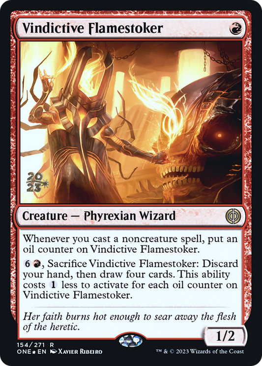 Vindictive Flamestoker (PONE-154S) - Phyrexia: All Will Be One Promos Foil