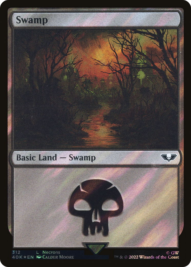 Swamp (40K-312★) - Warhammer 40,000 Commander Foil