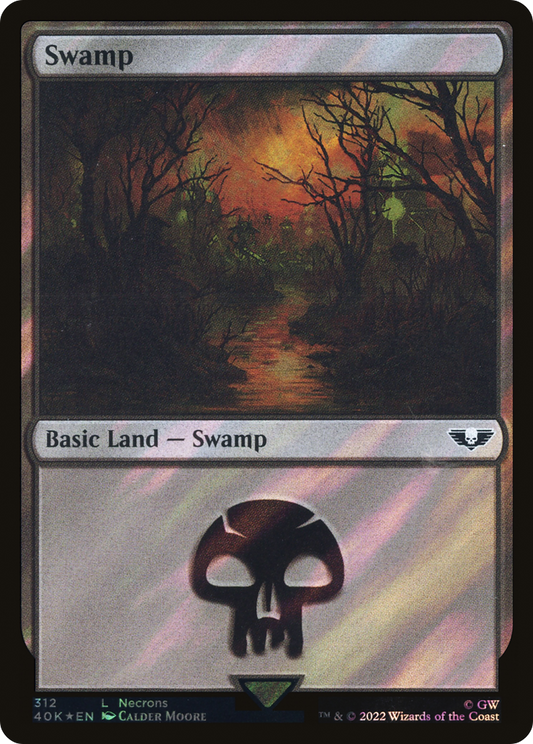 Swamp (40K-312★) - Warhammer 40,000 Commander Foil