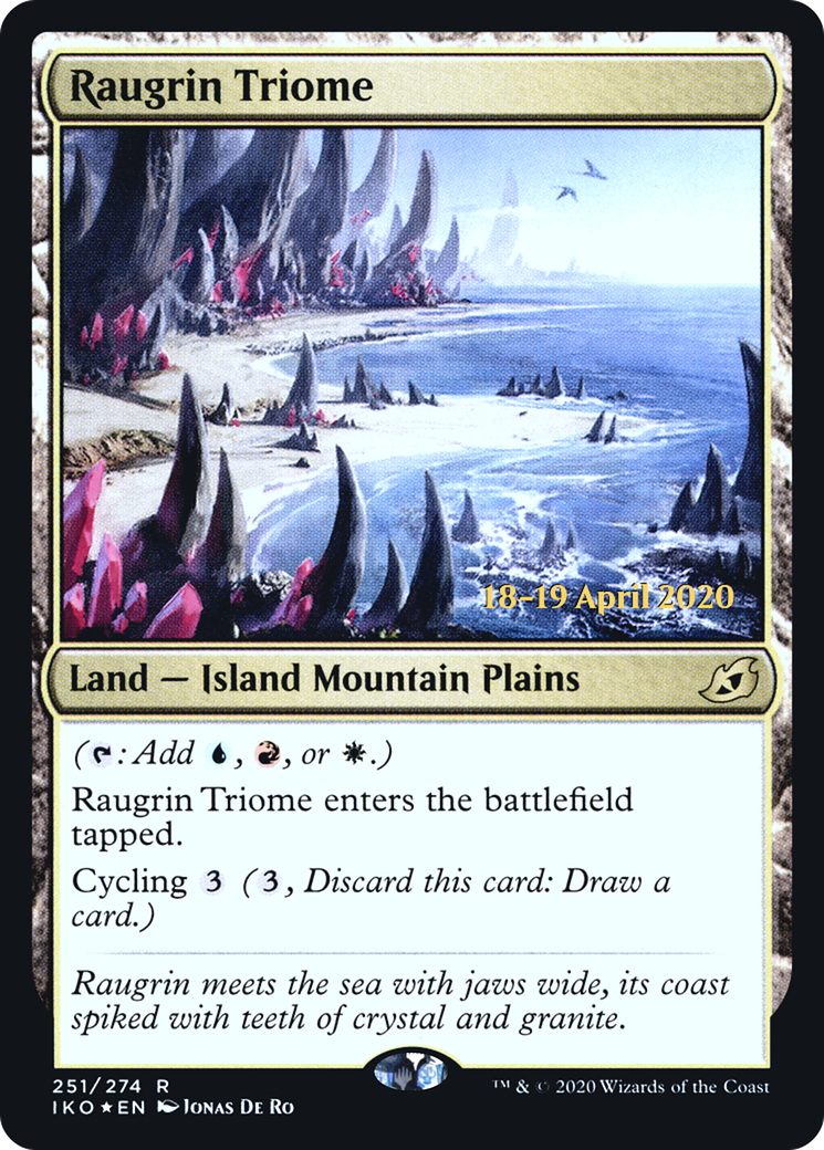 Raugrin Triome (PRE-251S) - Ikoria: Lair of Behemoths Promos (Prerelease) Foil
