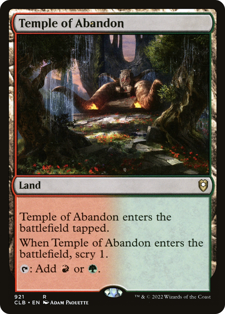 Temple of Abandon (CLB-921) - Commander Legends: Battle for Baldur's Gate