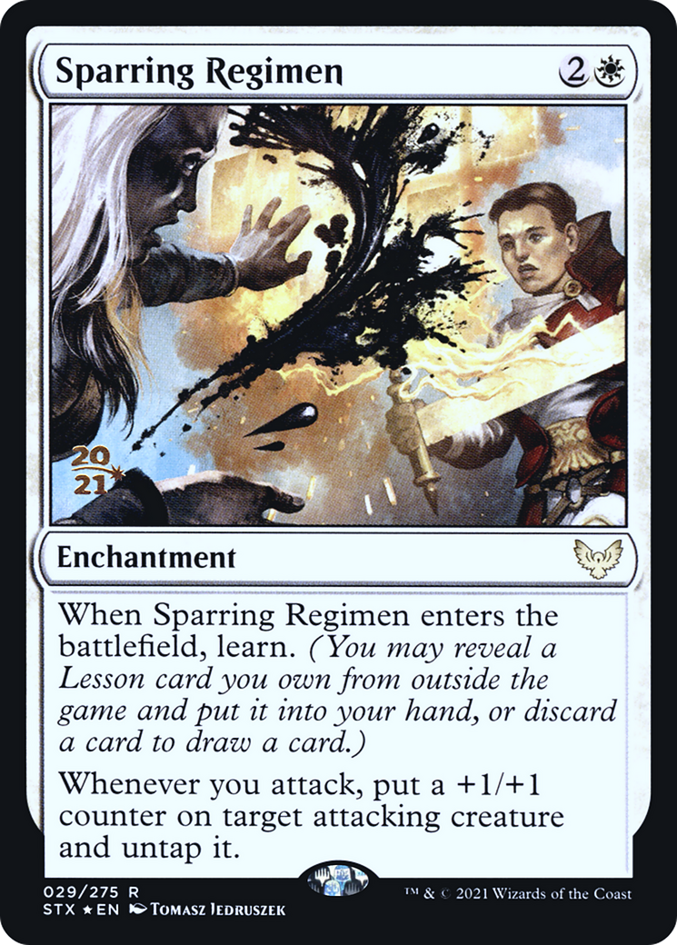 Sparring Regimen (PSTX-29S) - Strixhaven: School of Mages Promos Foil