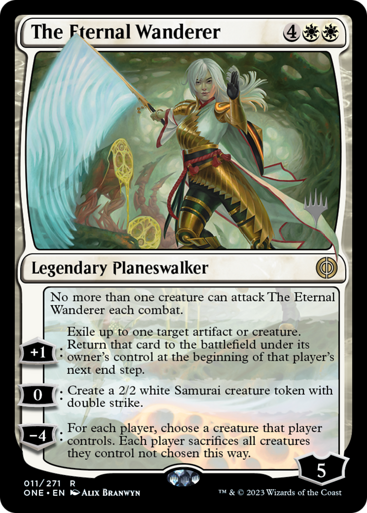 The Eternal Wanderer (PPONE-011) - Phyrexia: All Will Be One Promos (Promo Pack)