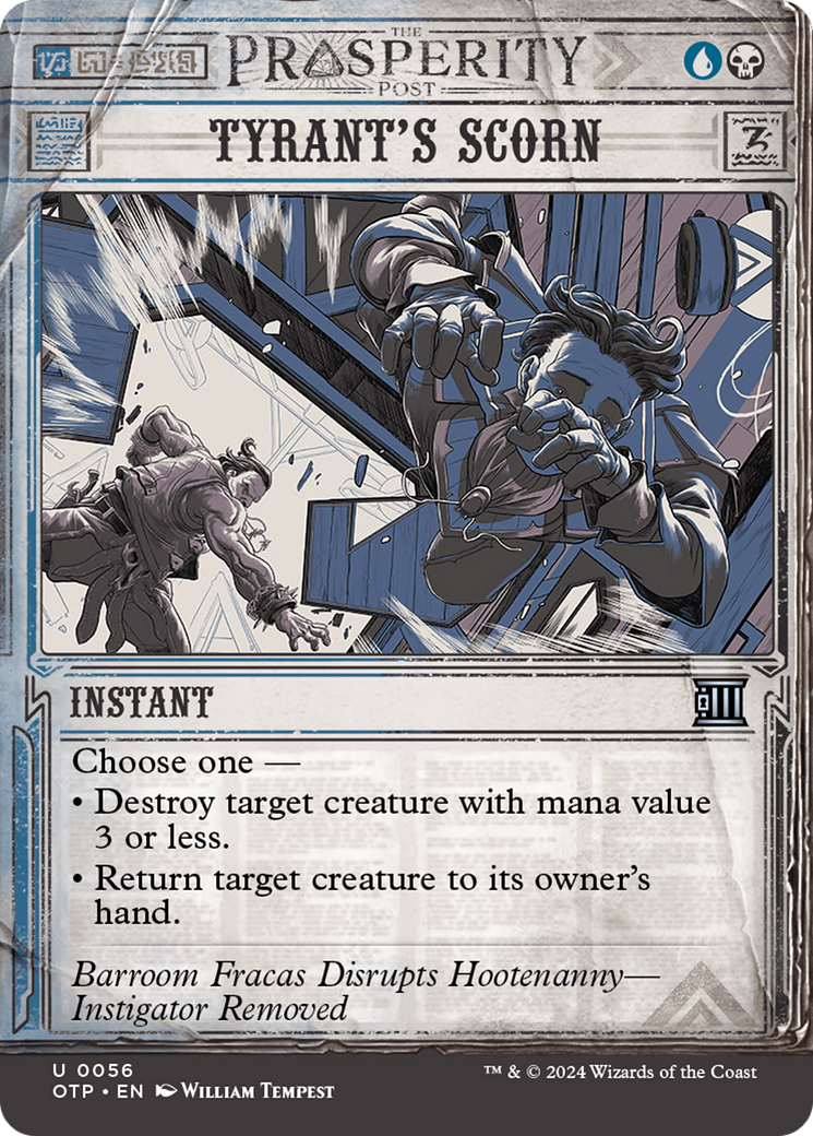 Tyrant's Scorn (OTP-056) - Breaking News: (Showcase) (Borderless) Foil