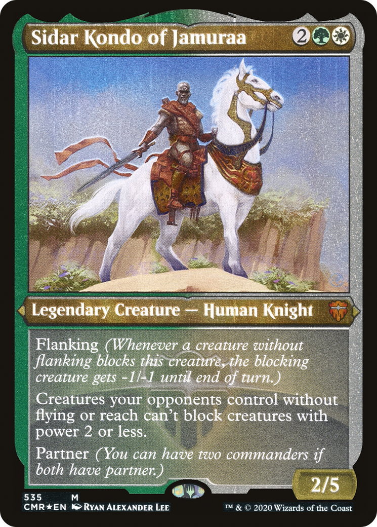 Sidar Kondo of Jamuraa (CMR-535) - Commander Legends Etched Foil