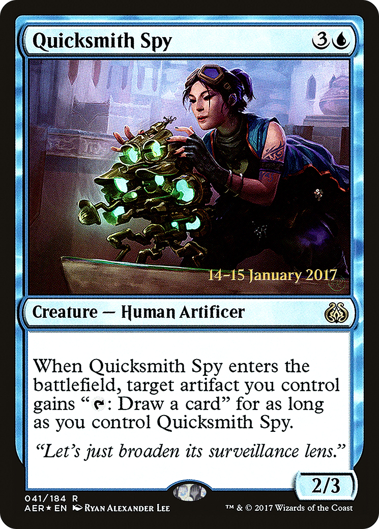 Quicksmith Spy (PRE-41S) - Aether Revolt Promos (Prerelease) Foil
