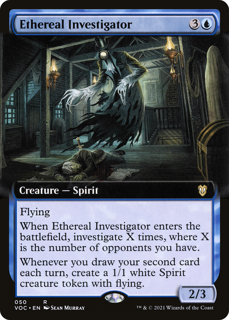 Ethereal Investigator (VOC-050) - Crimson Vow Commander: (Extended Art)