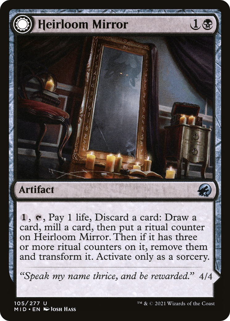 Heirloom Mirror // Inherited Fiend (MID-105) - Innistrad: Midnight Hunt: (Double Faced Transform)