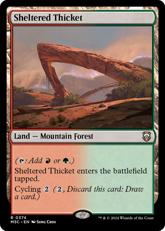 Sheltered Thicket (M3C-374) - Modern Horizons 3 Commander