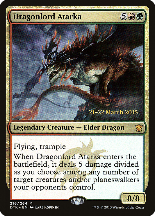 Dragonlord Atarka (PDTK-216S) - Dragons of Tarkir Promos Foil