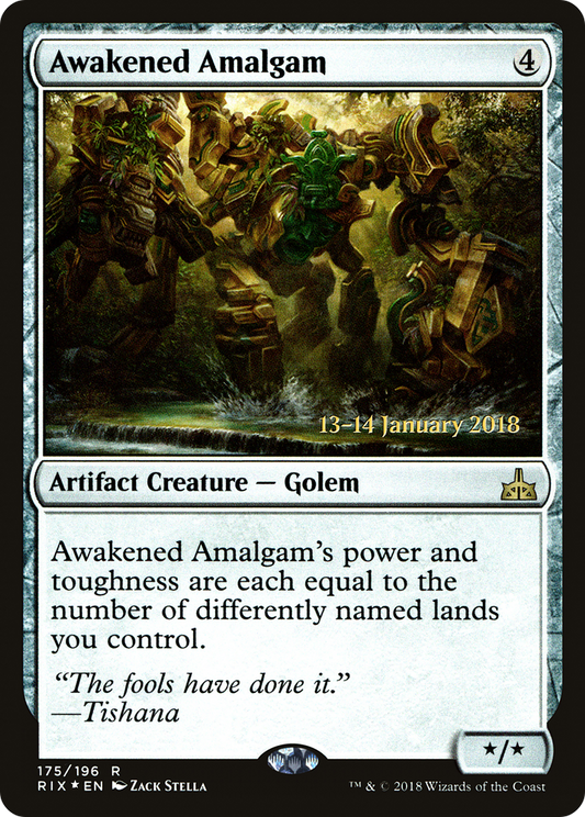 Awakened Amalgam (PRE-175S) - Rivals of Ixalan Promos (Prerelease) Foil