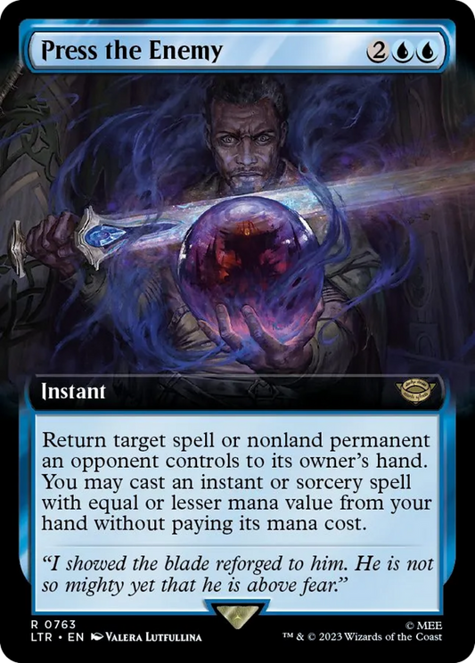 Press the Enemy (Extended Art) (Surge Foil) (LTR-763) - The Lord of the Rings: Tales of Middle-earth: (Extended Art) Foil