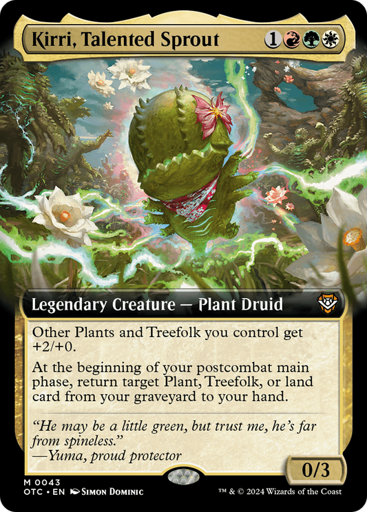 Kirri, Talented Sprout (Extended Art) (OTC-043) - Outlaws of Thunder Junction Commander: (Extended Art)