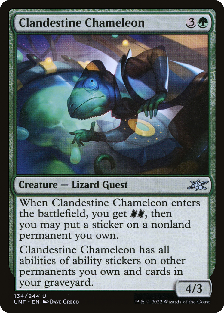 Clandestine Chameleon (UNF-134) - Unfinity Foil