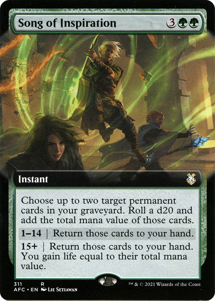 Song of Inspiration (AFC-311) - Forgotten Realms Commander: (Extended Art)