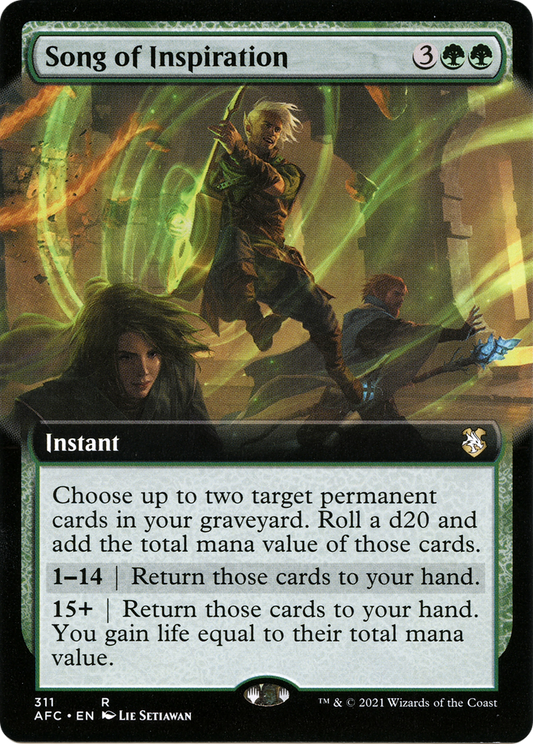 Song of Inspiration (AFC-311) - Forgotten Realms Commander: (Extended Art)