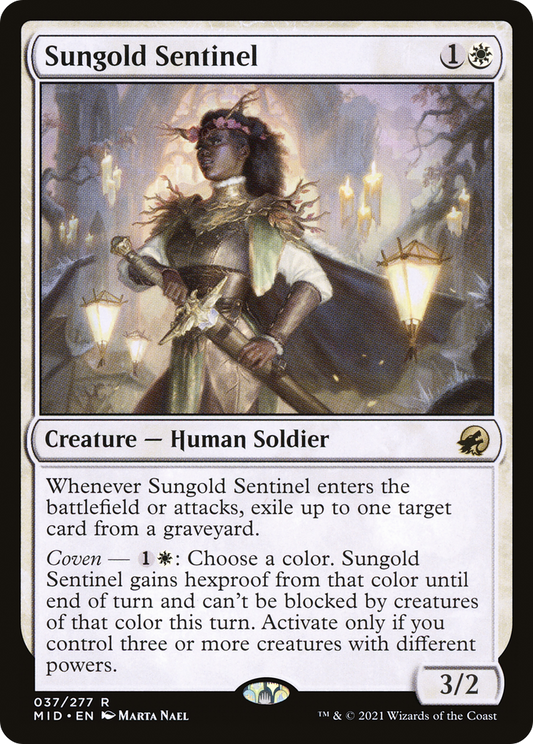 Sungold Sentinel (MID-037) - Innistrad: Midnight Hunt Foil