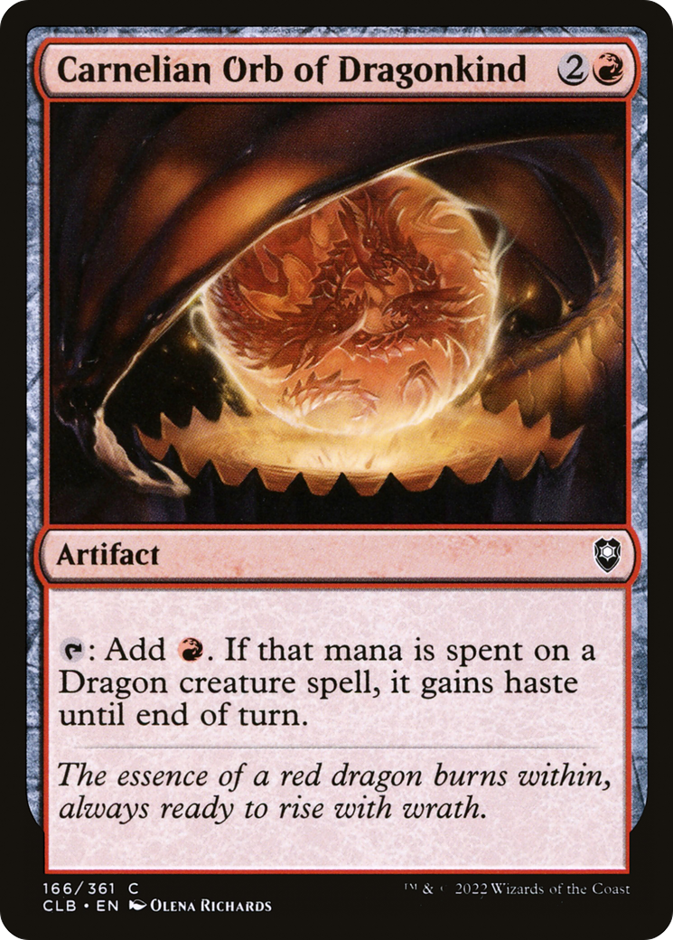 Carnelian Orb of Dragonkind (CLB-166) - Commander Legends: Battle for Baldur's Gate Foil