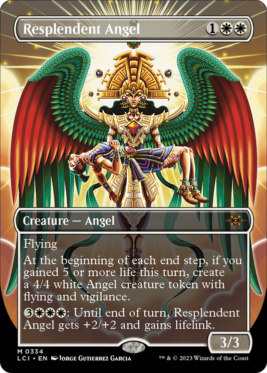 Resplendent Angel (Borderless) (LCI-334) - The Lost Caverns of Ixalan (Borderless)