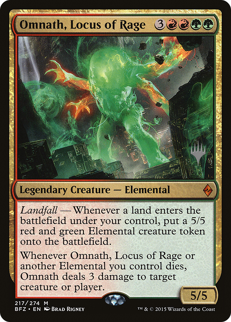 Omnath, Locus of Rage (PPAFR-217P) - Battle for Zendikar Promos (Promo Pack)