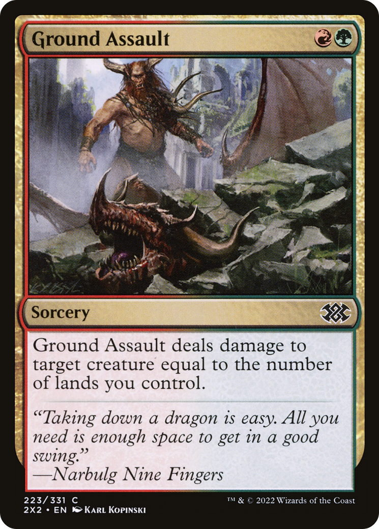 Ground Assault (2X2-223) - Double Masters 2022 Foil