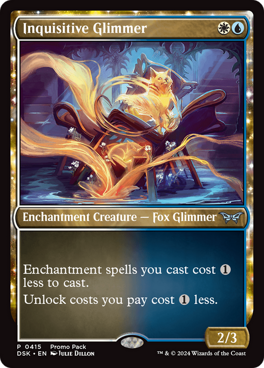 Inquisitive Glimmer (PPDSK-415) - Duskmourn: House of Horror Foil (Promo Pack)