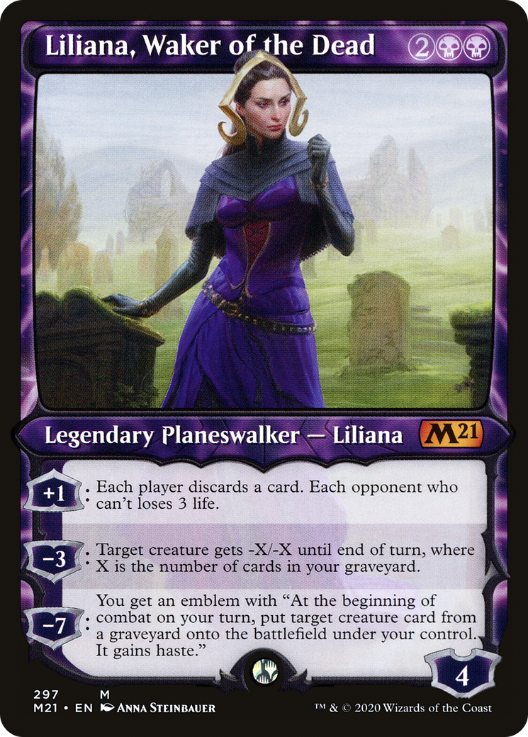 Liliana, Waker of the Dead (M21-297) - Core Set 2021: (Showcase) Foil