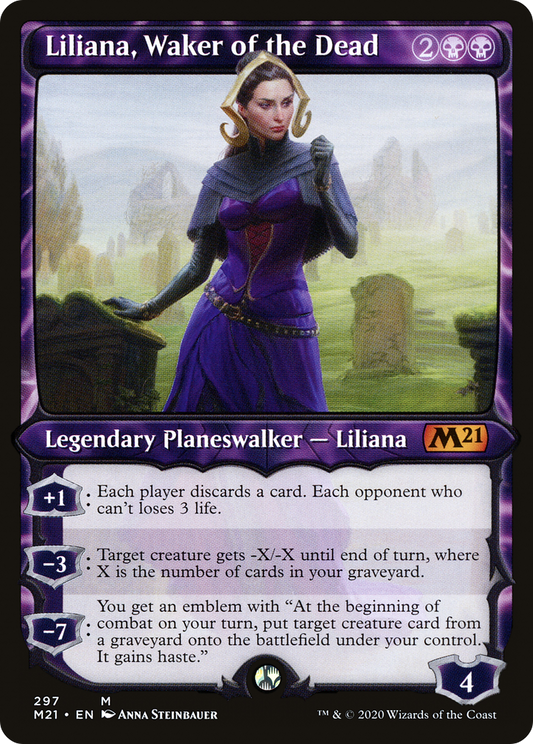 Liliana, Waker of the Dead (M21-297) - Core Set 2021: (Showcase) Foil