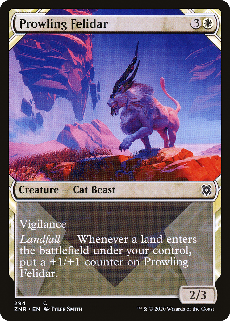 Prowling Felidar (ZNR-294) - Zendikar Rising: (Showcase) Foil