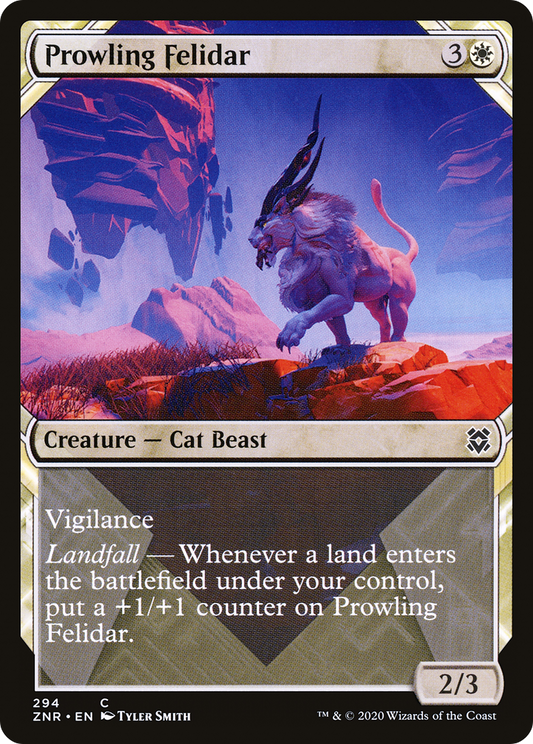 Prowling Felidar (ZNR-294) - Zendikar Rising: (Showcase) Foil