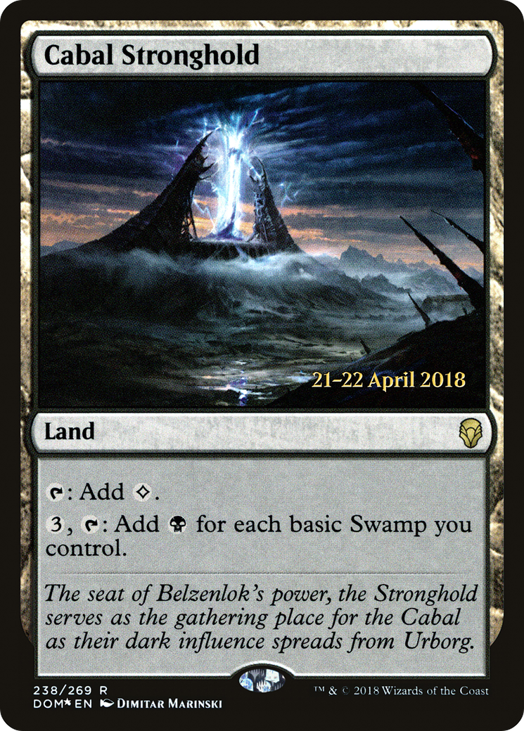 Cabal Stronghold (PRE-238S) - Dominaria Promos (Prerelease) Foil