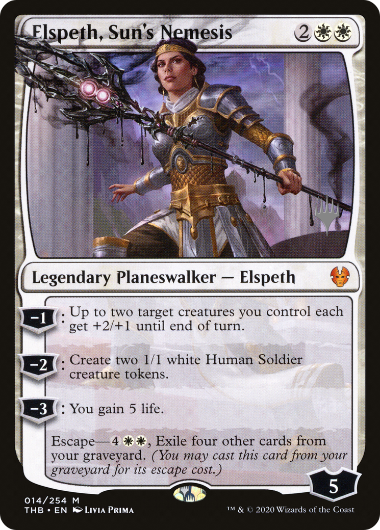 Elspeth, Sun's Nemesis (PTHB-14P) - Theros Beyond Death Promos