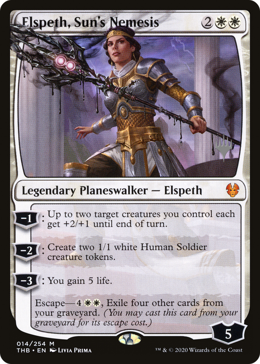 Elspeth, Sun's Nemesis (PTHB-14P) - Theros Beyond Death Promos