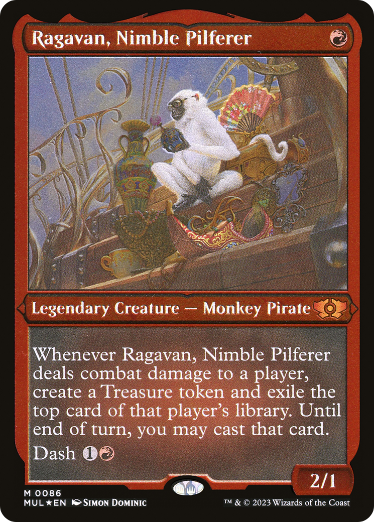 Ragavan, Nimble Pilferer (MUL-086) - Multiverse Legends Etched Foil