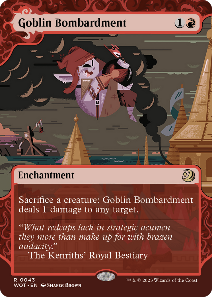 Goblin Bombardment (WOT-043) - Wilds of Eldraine: Enchanting Tales: (Showcase) (Borderless)