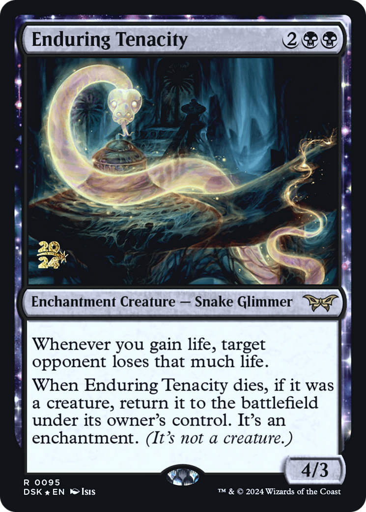 Enduring Tenacity (PRE-095) - Duskmourn: House of Horror Promos Foil