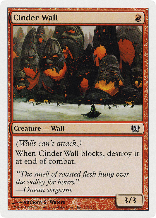 Cinder Wall (8ED-182) - Eighth Edition