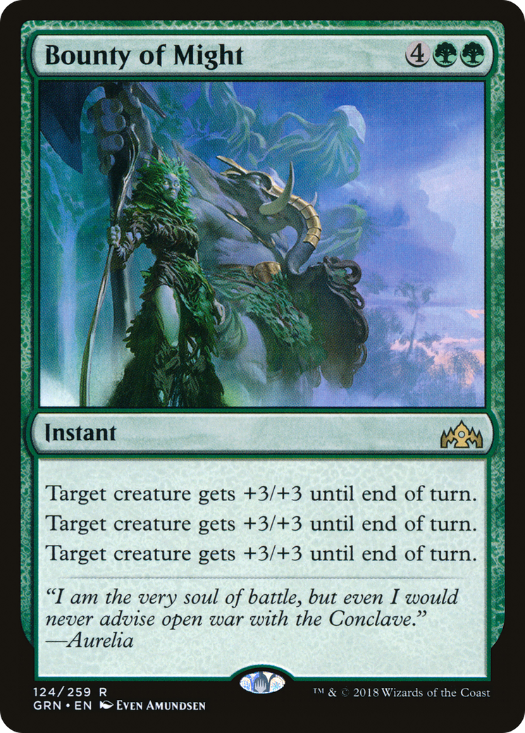 Bounty of Might (GRN-124) - Guilds of Ravnica Foil