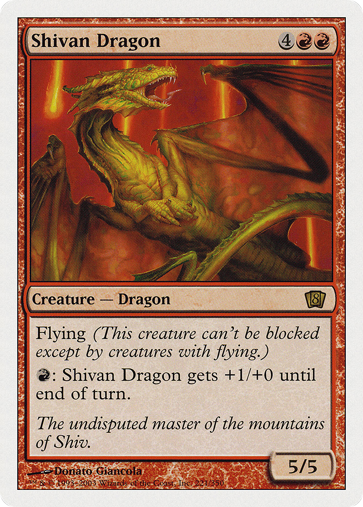 Shivan Dragon (8ED-221) - Eighth Edition