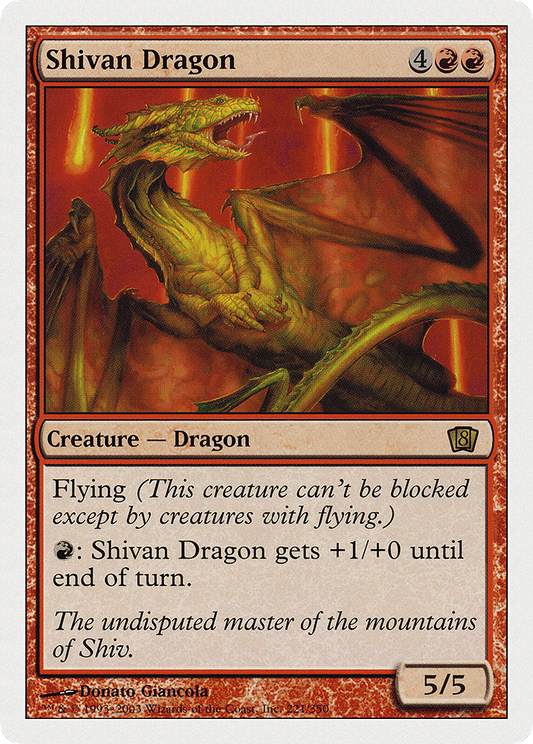 Shivan Dragon (8ED-221) - Eighth Edition