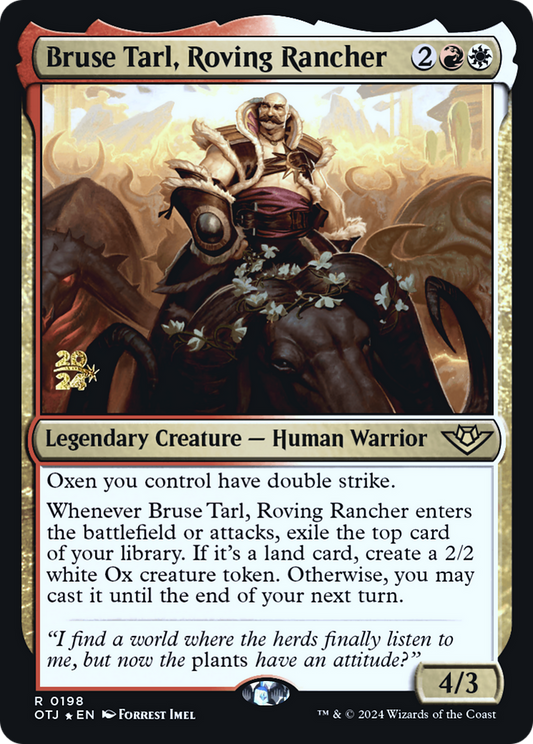 Bruse Tarl, Roving Rancher (PRE-198) - Outlaws of Thunder Junction Promos (Prerelease) Foil