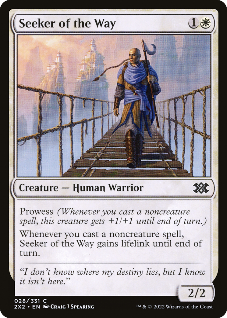 Seeker of the Way (2X2-028) - Double Masters 2022 Foil