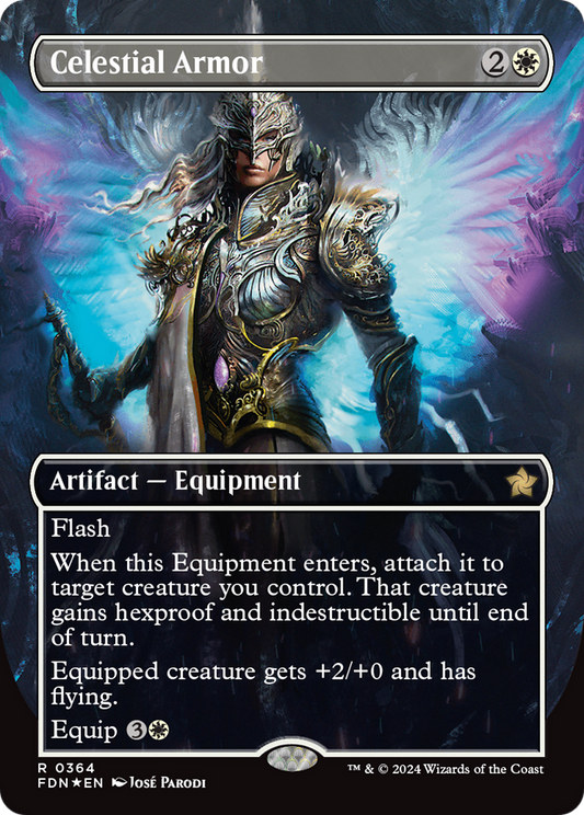 Celestial Armor (FDN-364) - Foundations (Borderless) Foil