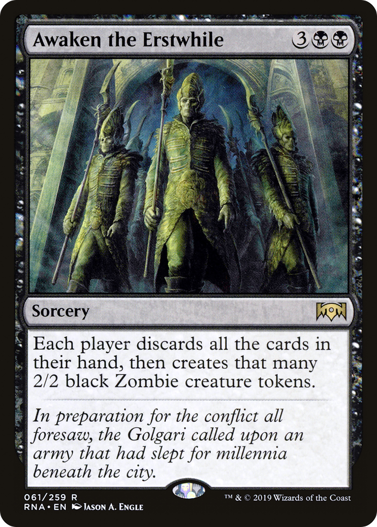 Awaken the Erstwhile (RNA-061) - Ravnica Allegiance Foil