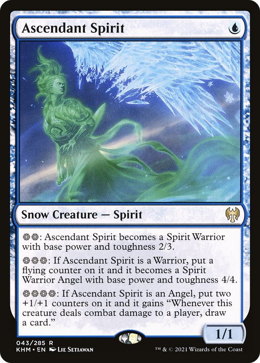 Ascendant Spirit  (KHM-043) - Kaldheim: (snow) Foil