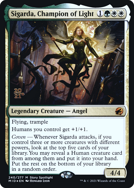 Sigarda, Champion of Light (PMID-240S) - Innistrad: Midnight Hunt Promos Foil