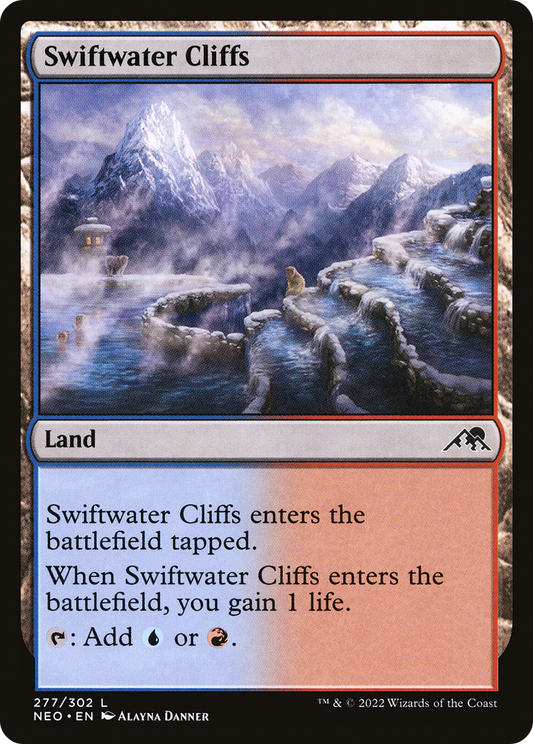 Swiftwater Cliffs (NEO-277) - Kamigawa: Neon Dynasty Foil