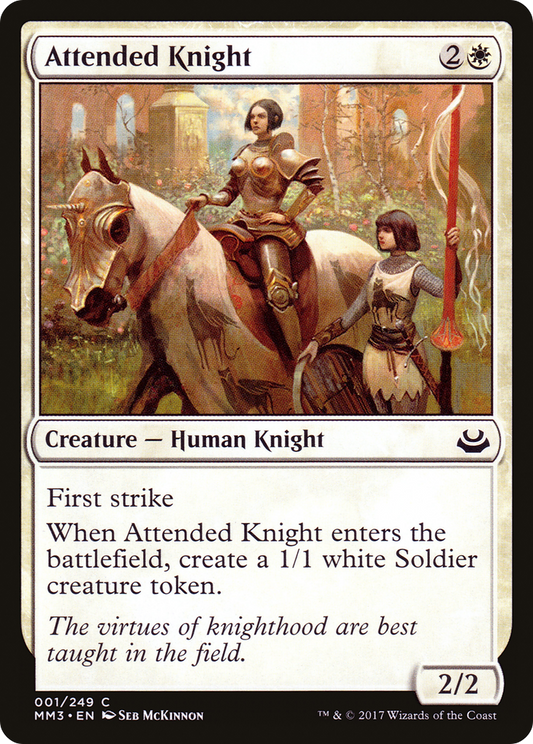 Attended Knight  (MM3-001) - Modern Masters 2017 Foil