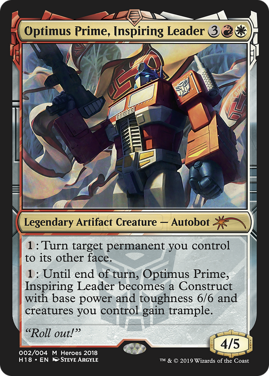 Optimus Prime, Inspiring Leader (HTR18-002) - 2018 Heroes of the Realm