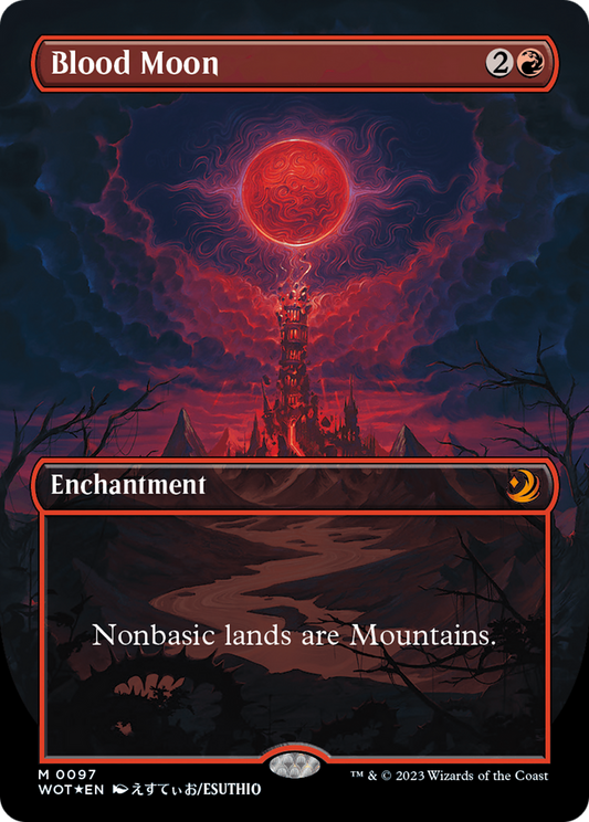 Blood Moon (WOT-097) - Wilds of Eldraine: Enchanting Tales (Borderless) Foil